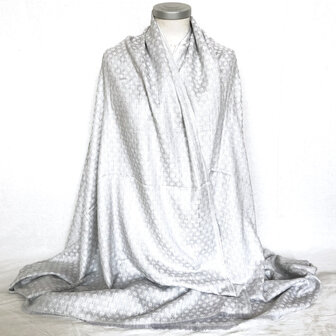 omslagdoek/plaid wolmix reversible 4-licht grijs