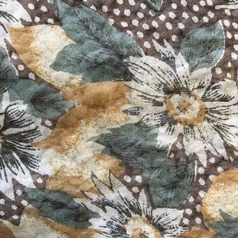 sjaal chiffon viscose met print 8- autumn flower